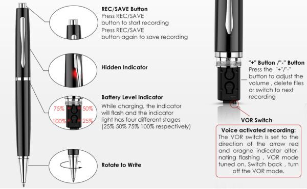 Akaluli Hidden Pen Voice Recorder - 09