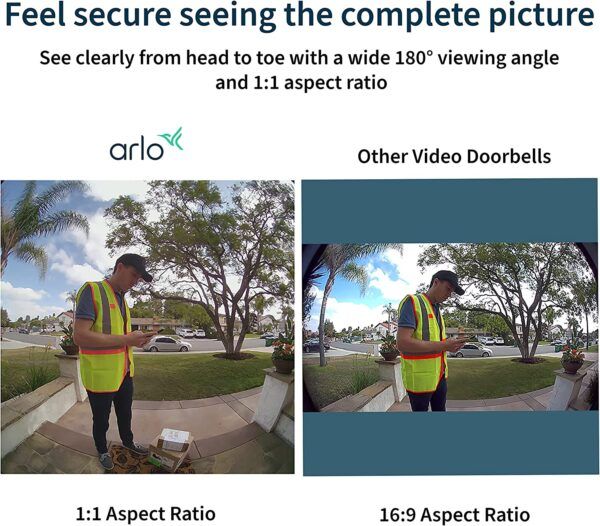 Arlo Essential Wireless Doorbell Camera - 1:1 Aspect ratio