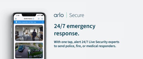 Arlo Essential Wireless Doorbell Camera - Emergency response