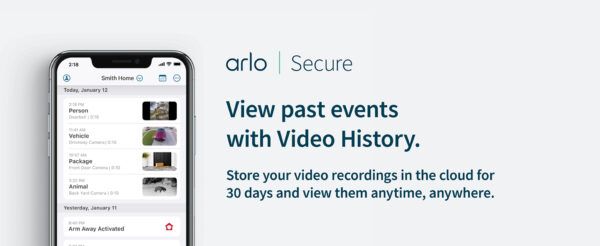 Arlo Essential Wireless Doorbell Camera - 30 days cloud storage