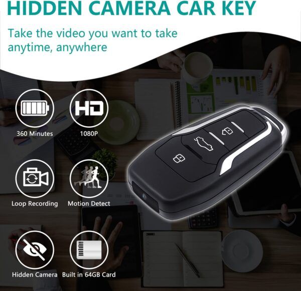 ClODGDGO Car Key Hidden Spy Camera - 02