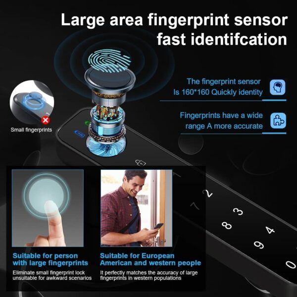 Duziro Biometric Fingerprint Door Lock 03