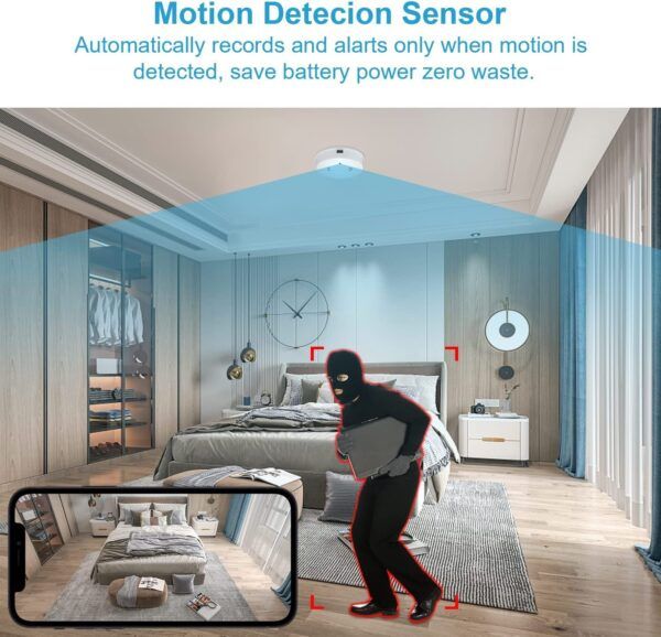 Jametin smoke detector hidden camera 04 - motion detection sensor