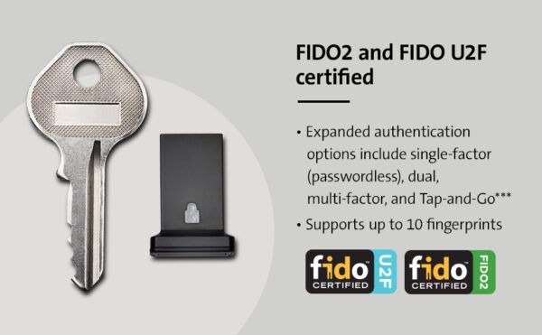 Kensington FIDO USB Fingerprint Reader Key 10