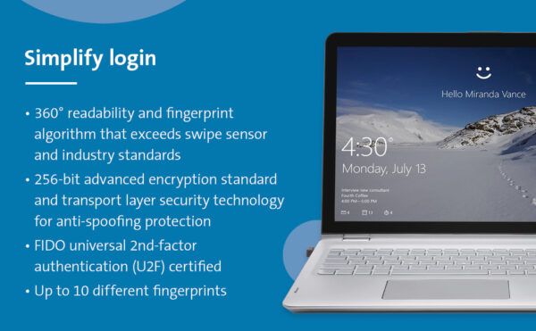 Kensington Windows Login USB Fingerprint Reader 11