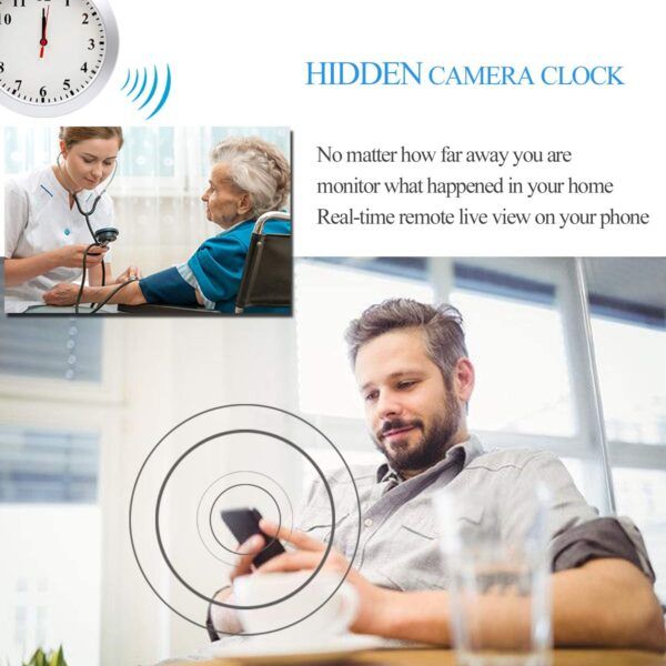 Newwings Wifi Wall Clock Spy Camera - 05