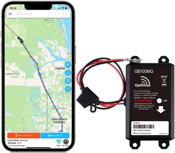 Optimus Vehicle GPS Tracker - Car Battery Plug-in
