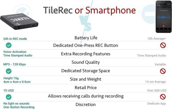 TileRec Slim Voice Recorder - 06