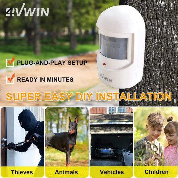 4VWIN Wireless Motion Detection Driveway Alarm 05