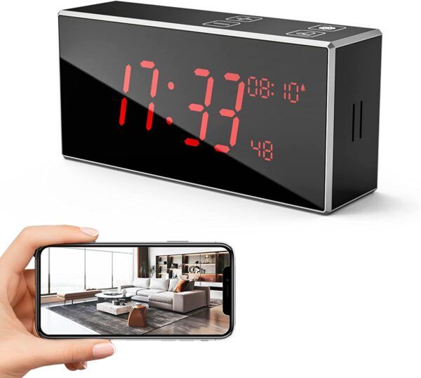 Balugina WiFi Alarm Clock Spy Camera