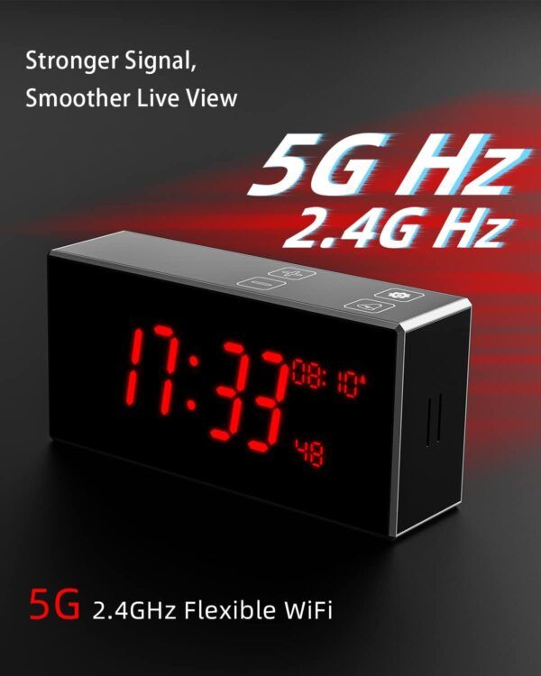Balugina WiFi Alarm Clock Spy Camera 03
