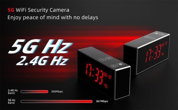 Balugina WiFi Alarm Clock Spy Camera 09