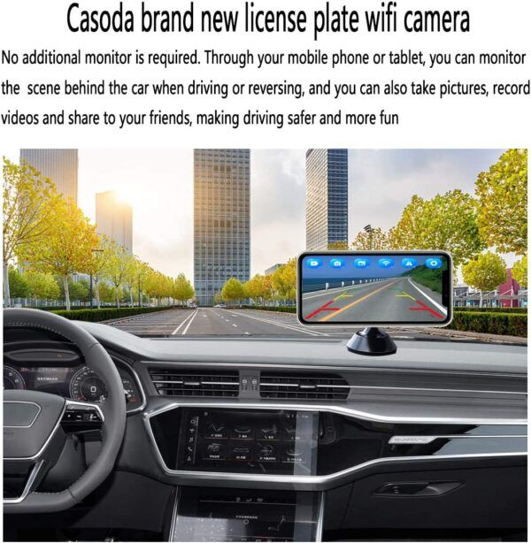 Casoda WiFi License Plate Backup Camera 02