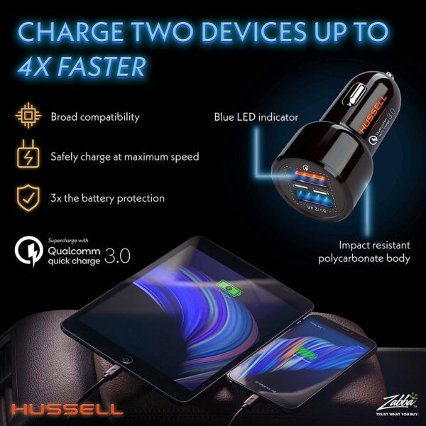 Hussell USB Car Charger Adapter 03