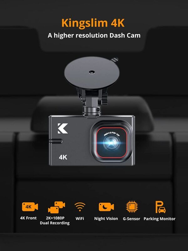Kingslim Dual Front and Back WiFi Dash Cam 02