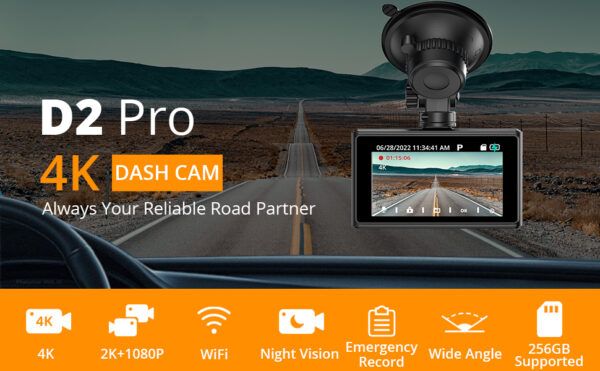 Kingslim Dual Front and Back WiFi Dash Cam 08