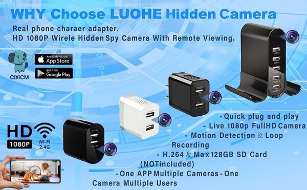 Luohe WiFi USB Charger Spy Camera 09