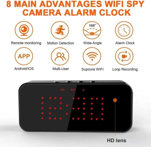 Miuyogern Alarm Clock Hidden Spy Camera 02