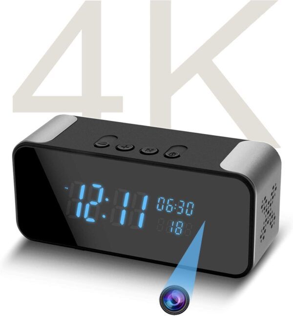 Pragovle Alarm Clock WiFi Spy Camera