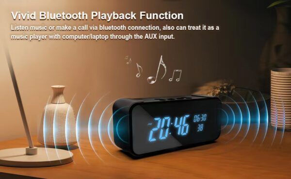 Pragovle Alarm Clock WiFi Spy Camera 11