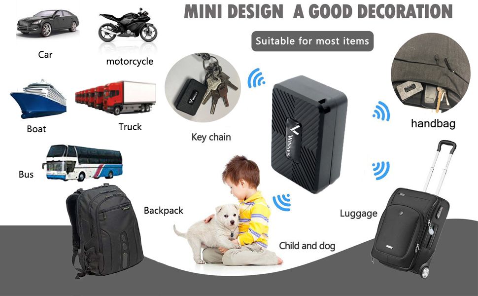Zeerkeer Mini GPS Tracker Hidden Magnetic Mini GPS Locator  Anti-Lost/Anti-Theft Real Time Micro Tracking Device with APP for Kids,  Elderly, Vehicles
